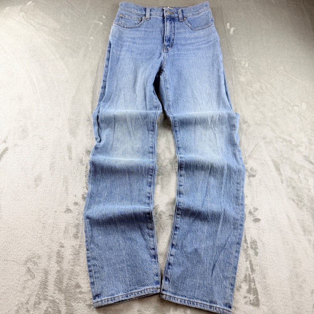 Madewell 90s Straight Jeans Light Wash Blue Denim Women's Size 25 CKP479974478